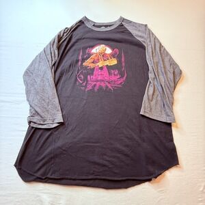 Dead by Daylight Shirt Mens 3XL Black Gray Graphic Baseball Tee Horror Game 2023